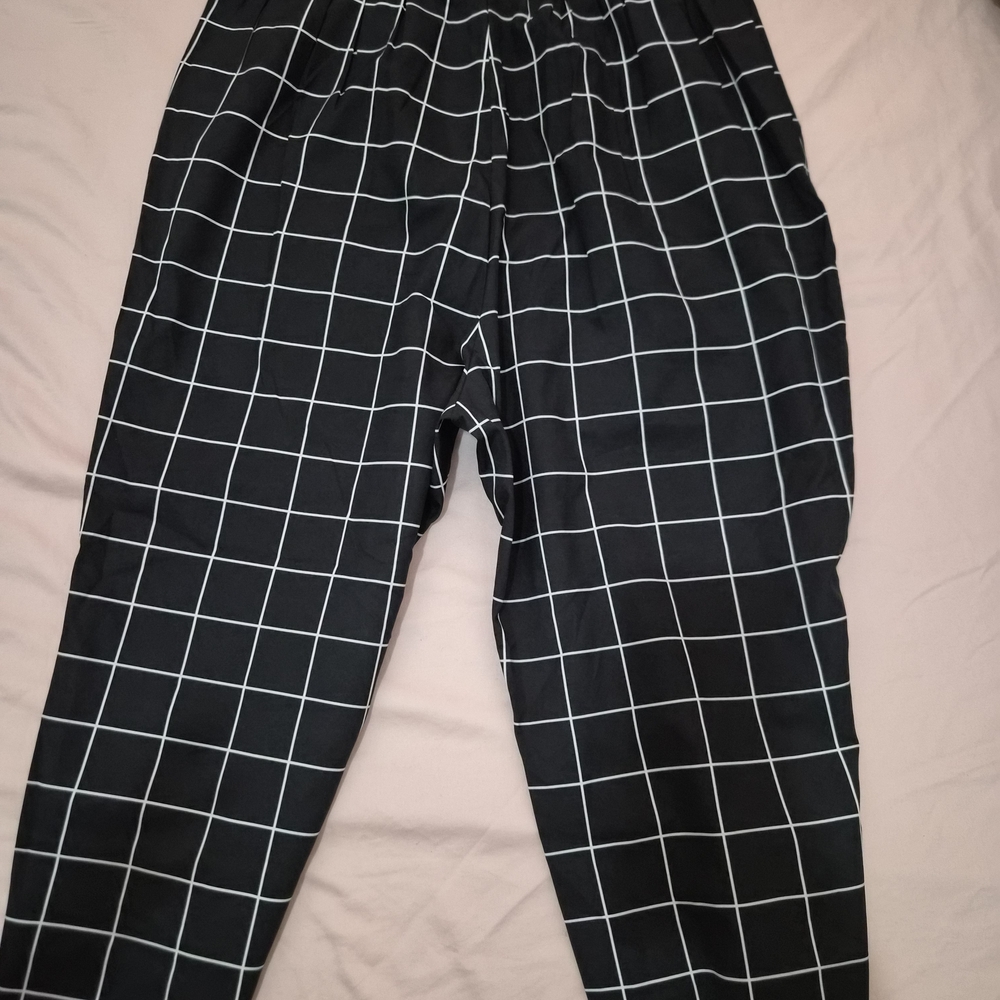 Black Checkered Pants